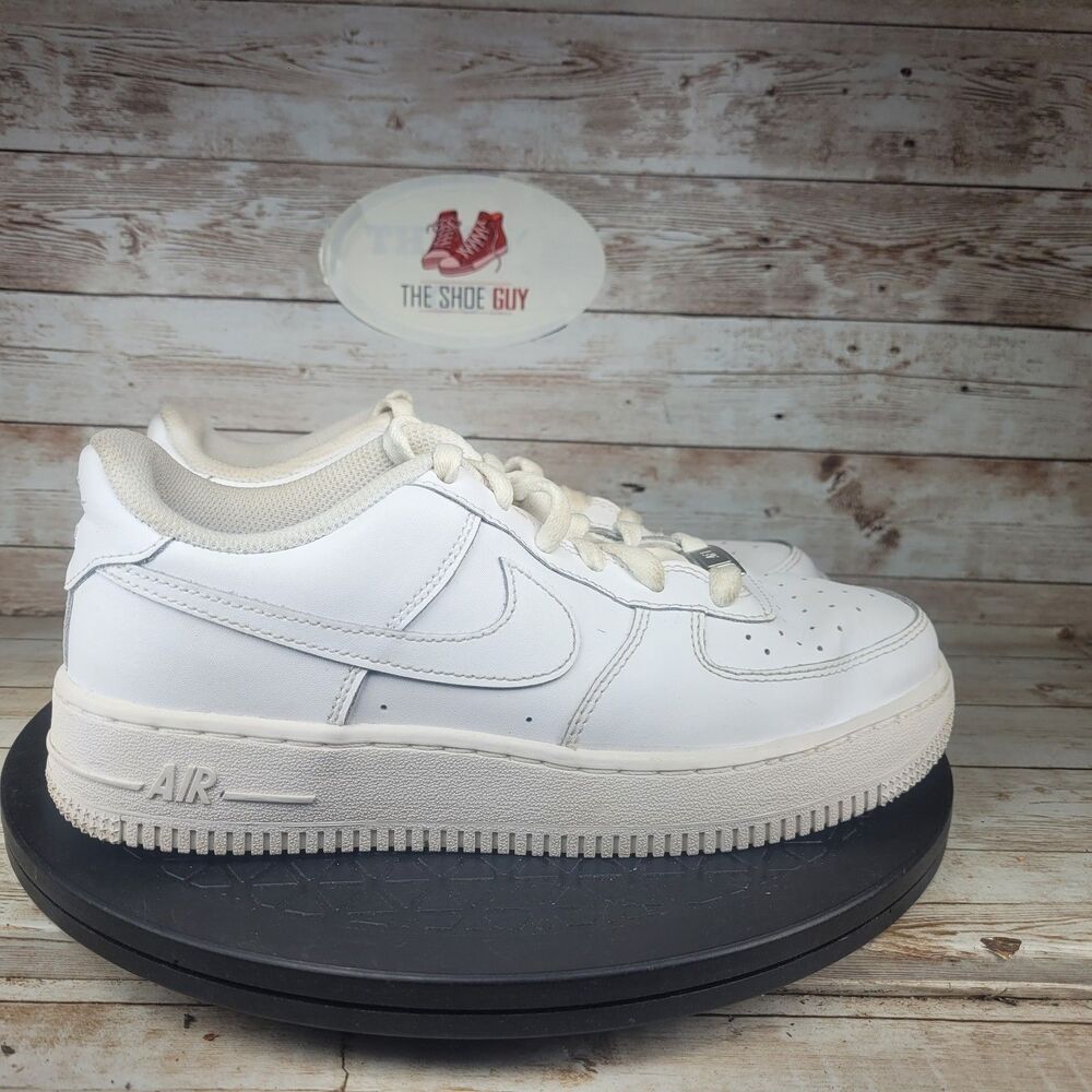 Nike Air Force 1 Sneakers Kids Size 5.5 White Leather Lace Up Walking Running